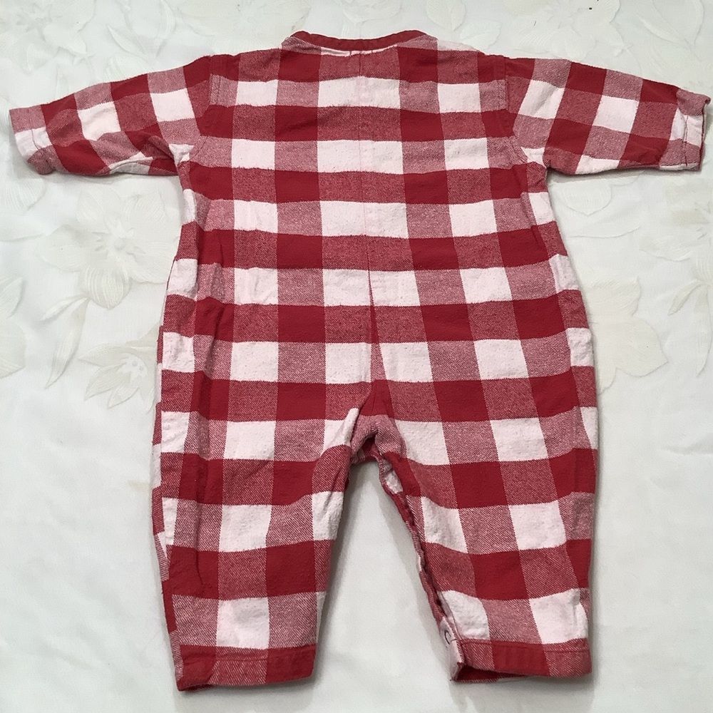 Vintage Baby Gap Red And White Check One Piece - Picture 2 of 6